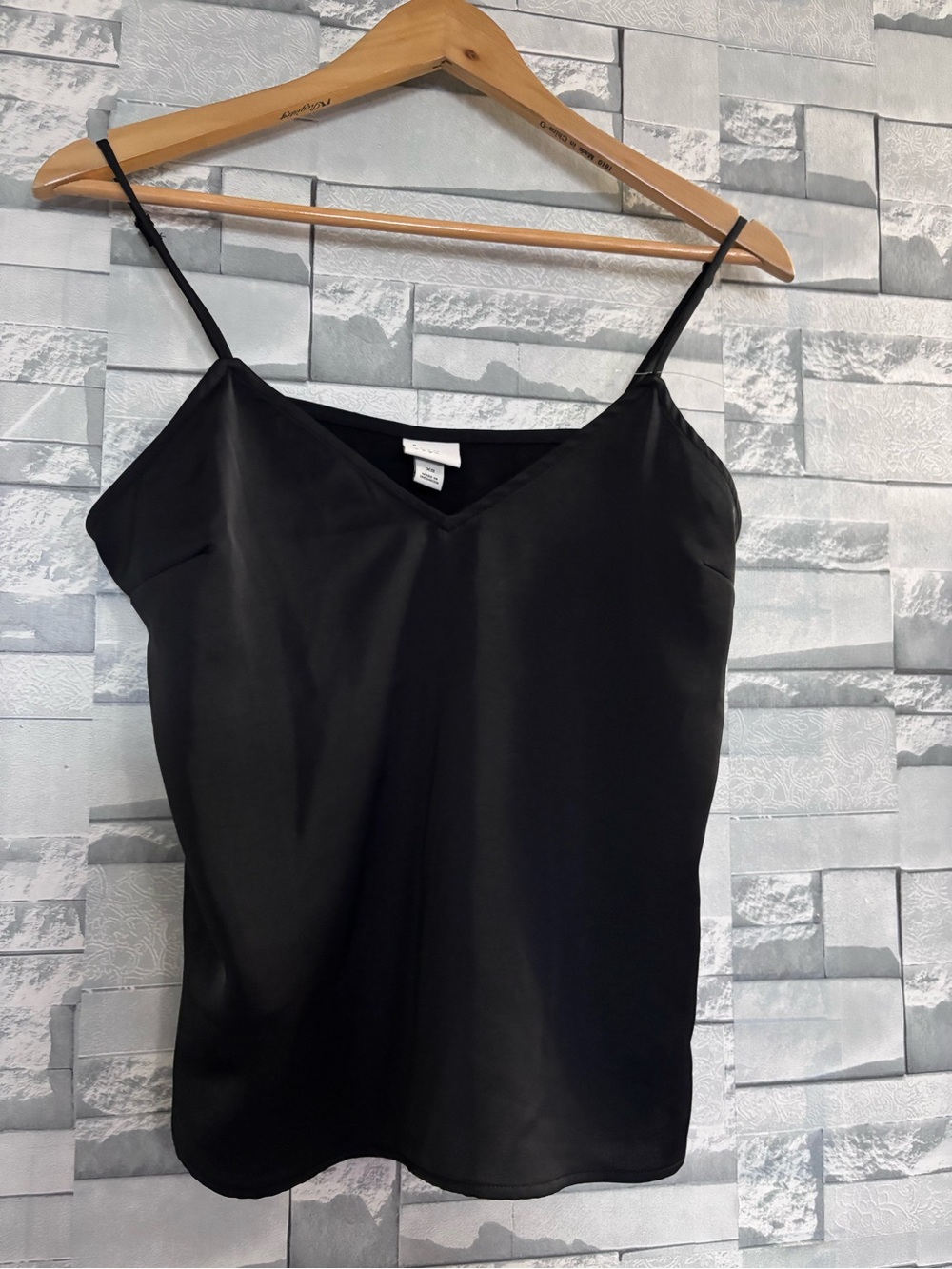 a new day Black Satin V-Neck Cami